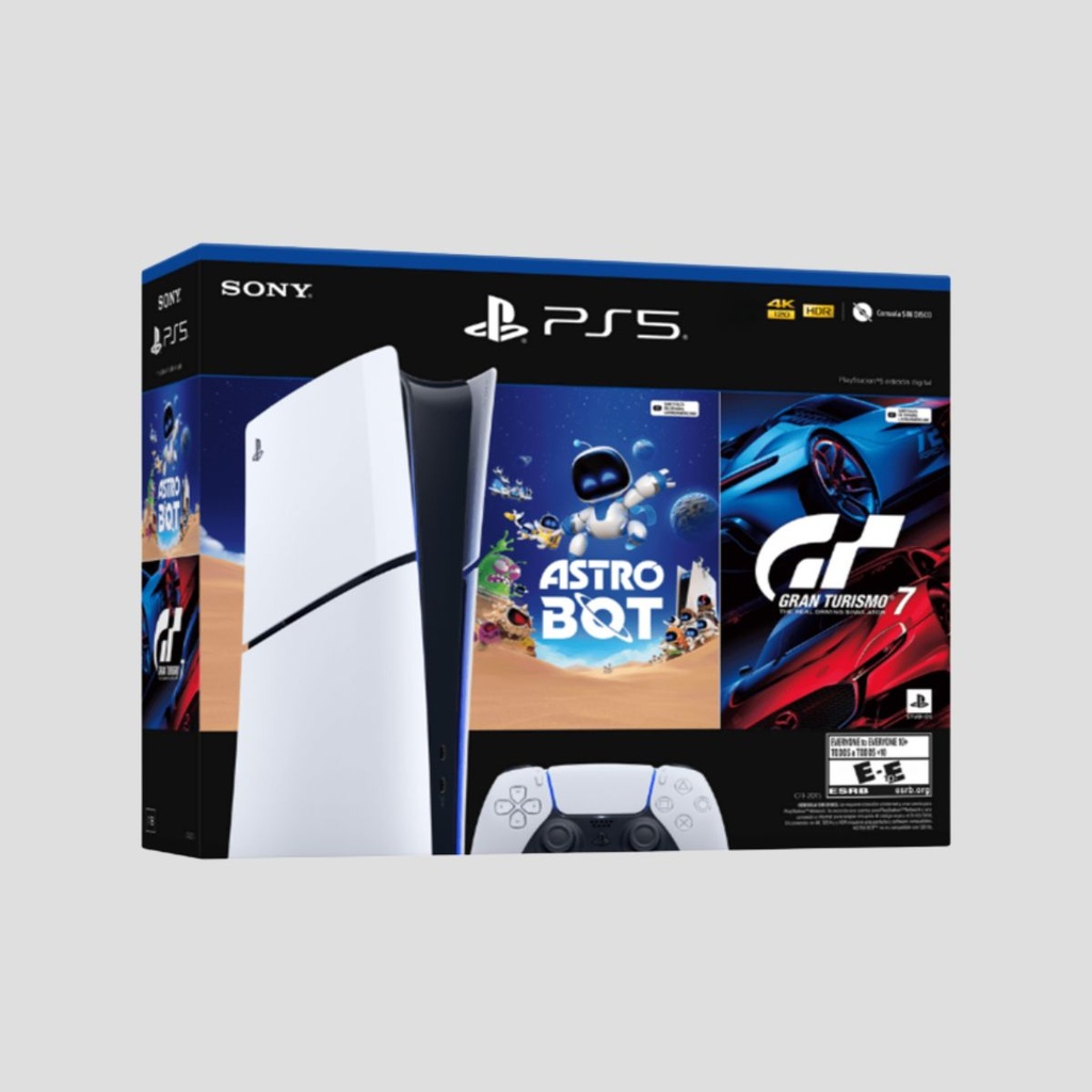 Consola Sony PlayStation 5 Slim  Digital  Astro Bot y Gran Turismo