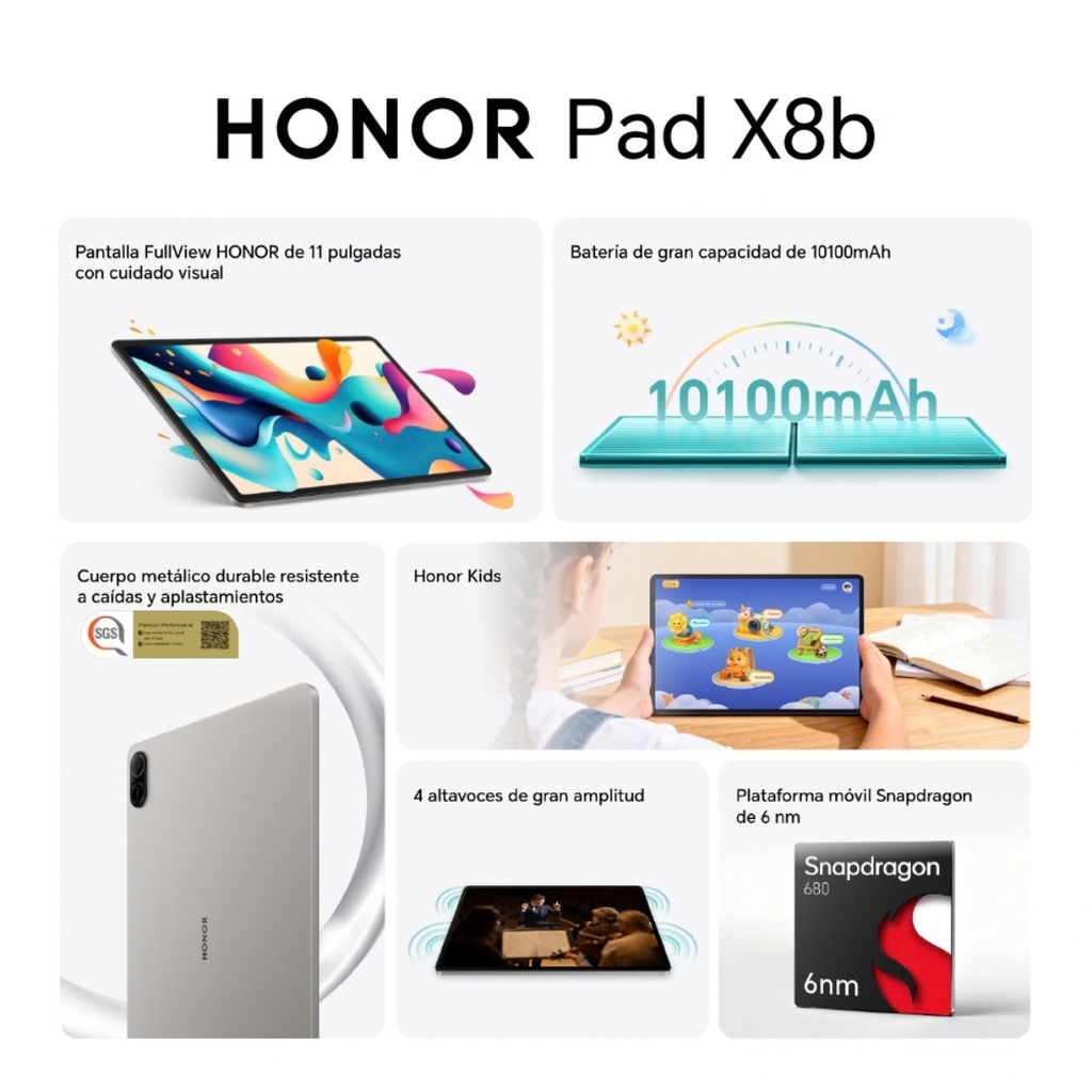 Combo Tablet Honor Pad X8b + Licencia Microsoft 365 Personal 6 meses