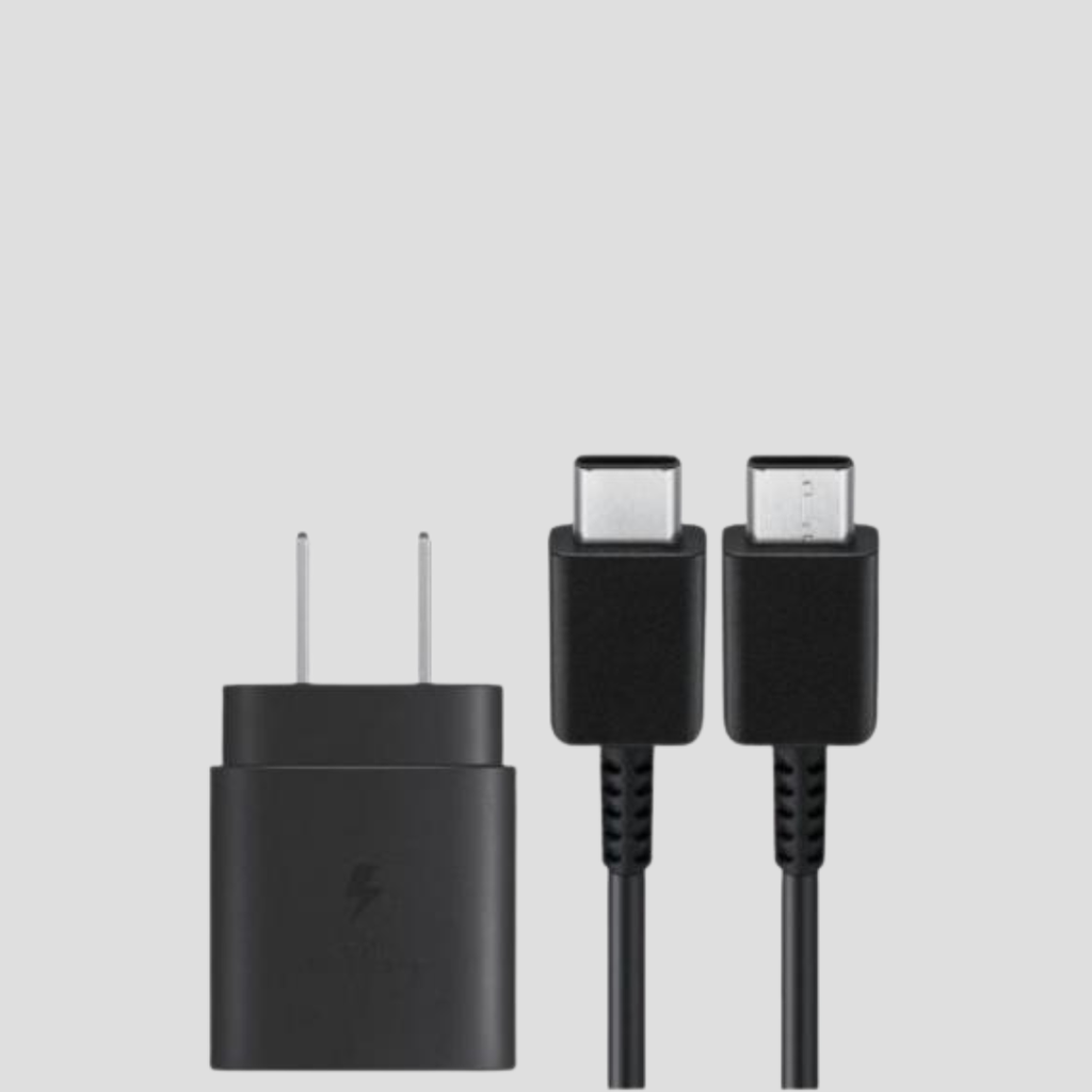 Cargador Samsung 25W Tipo C a Tipo C ( Carga Rapida) Negro S/Cable