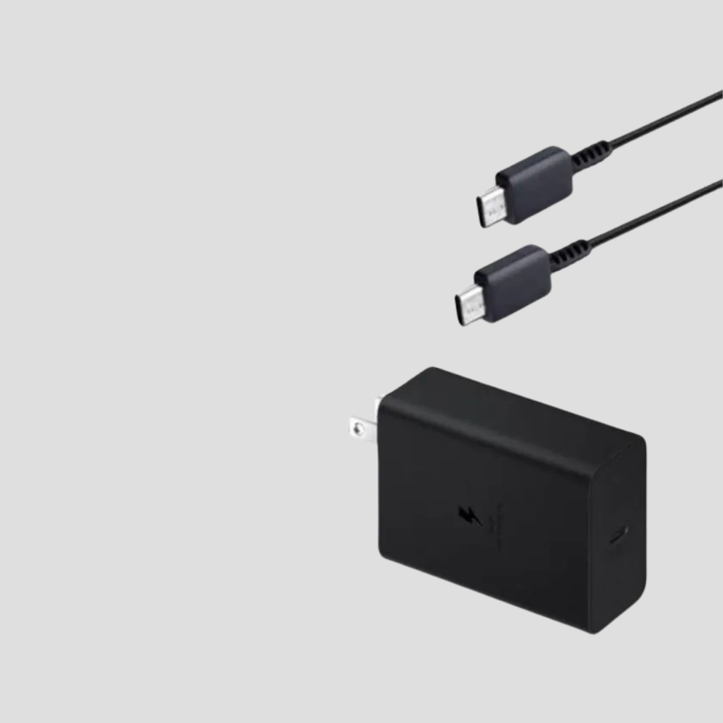 Cargador Samsung 65W Tipo C a C y USB-A Negro S/Cable