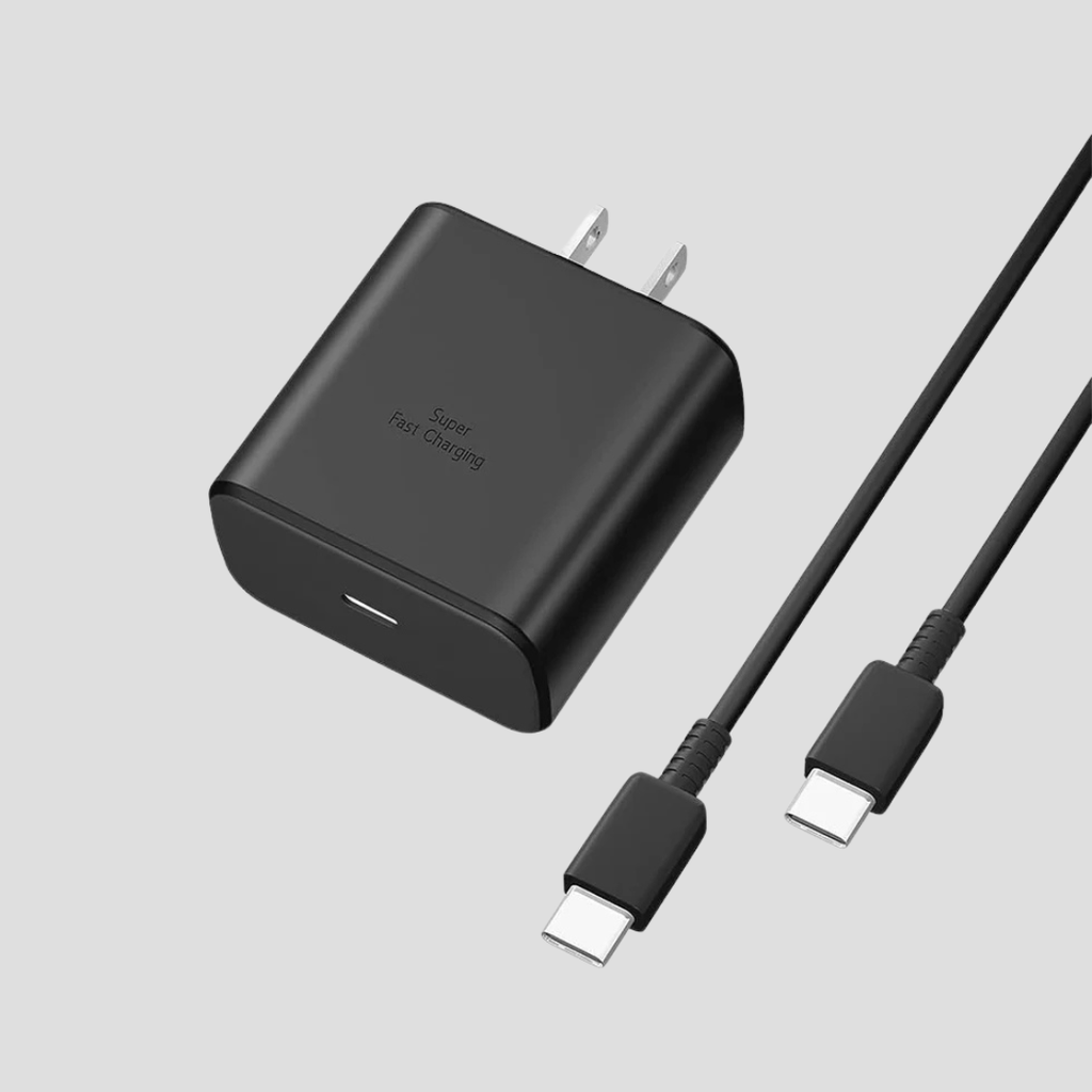 Cargador Samsung 45W Tipo C a Tipo C ( Carga Rapida) Negro  C/Cable