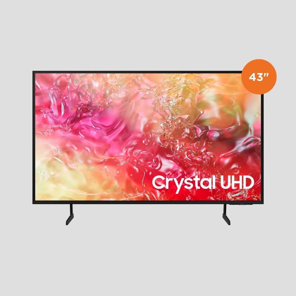 Televisor Samsung Smart 43" LED Crystal UHD 4K (DU7000) 2024 Negro