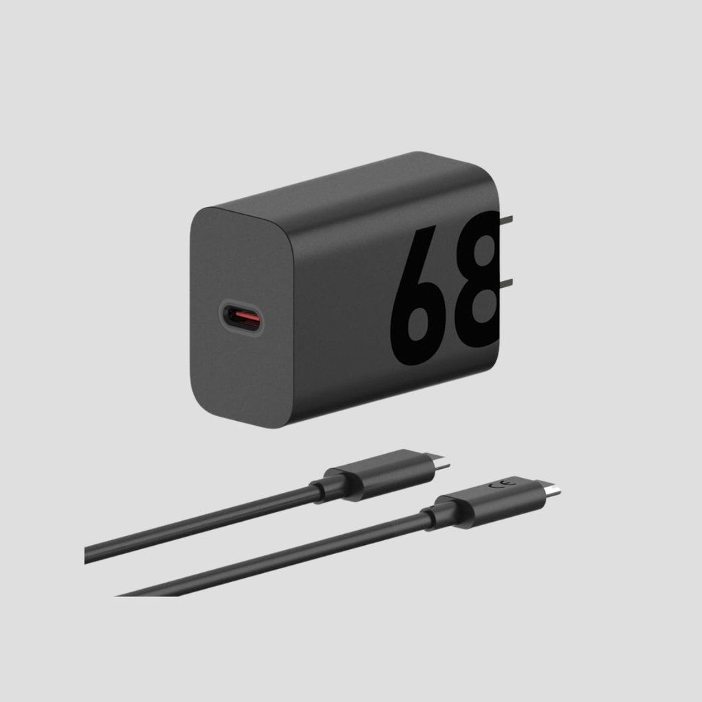 Cargador Motorola 68w Tipo C Negro C/Cable