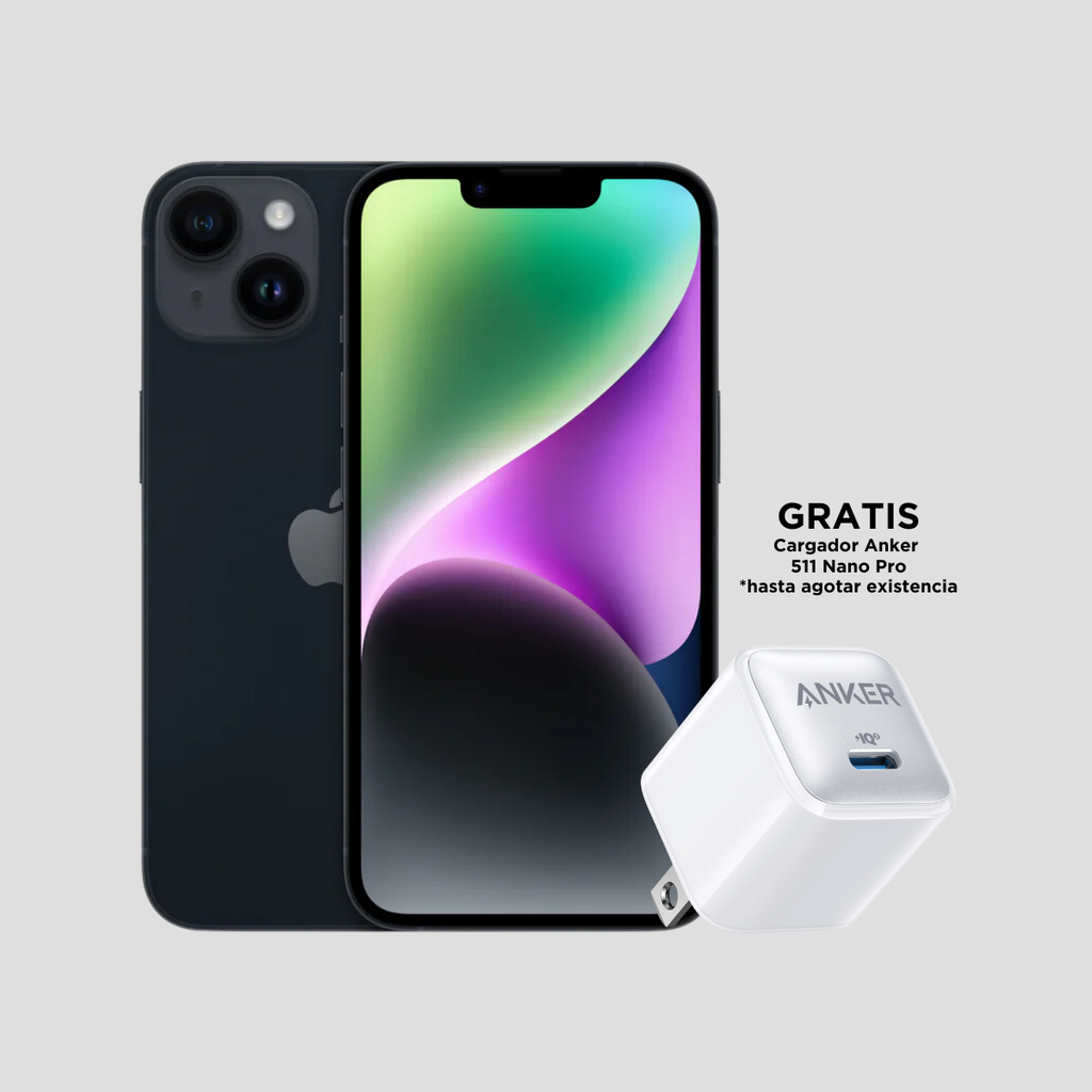 Combo Apple iPhone 14 128GB + Cargador Anker 511 Nano