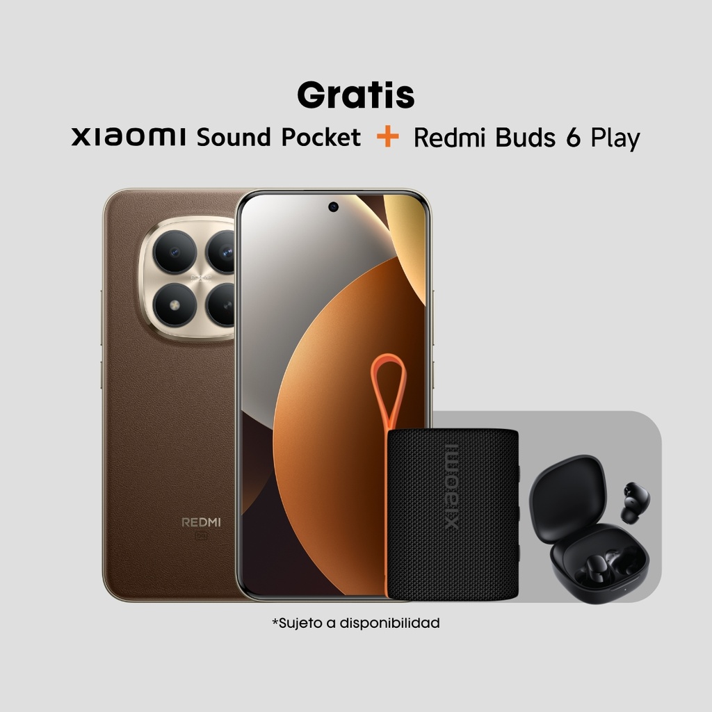 Combo Xiaomi Note 15 Pro Plus + Xiaomi Bocina Pocket + Redmi Buds 6 Play