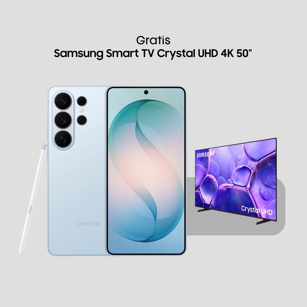 Combo Samsung S26 Ultra 512GB + Televisor Samsung Smart 50" Crystal UHD 4K 2025