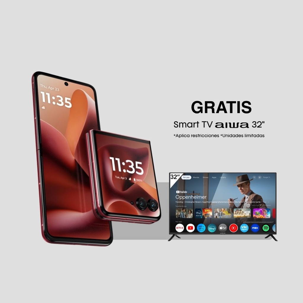 Combo Motorola Razr 60 Ultra + Promocional TV Aiwa 32"