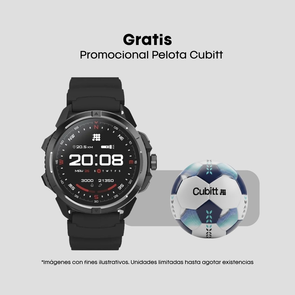 Combo Reloj Cubitt Inteligente Terra + Promocional Pelota Cubitt