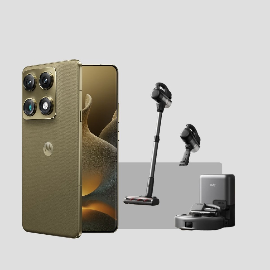 Combo Motorola Signature + Aspiradora Robot Eufy 3-en-1 E20