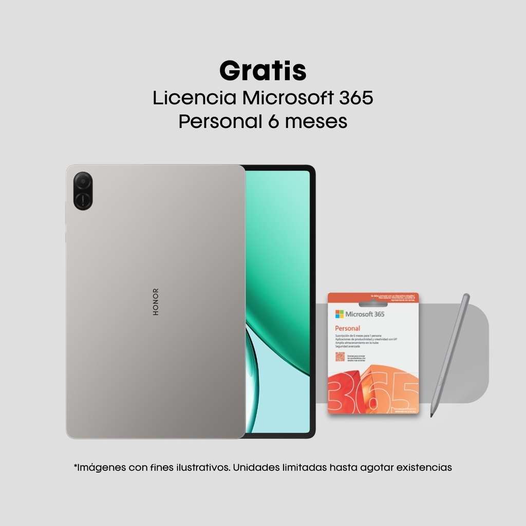 Combo Tablet Honor Pad X8b + Licencia Microsoft 365 Personal 6 meses