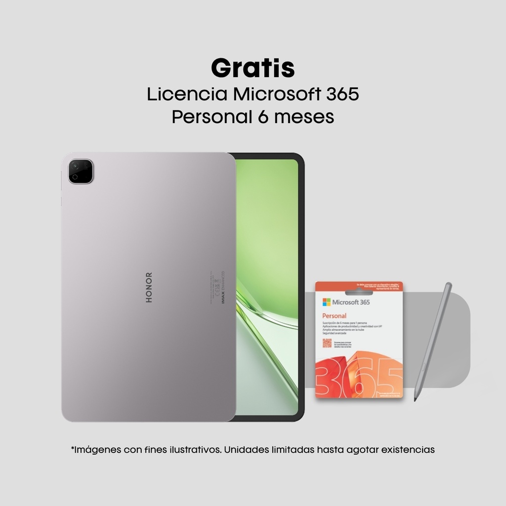 Tablet Honor Pad X9b Max + Licencia Microsoft 365 Personal 6 meses