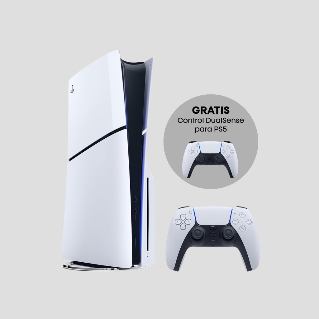 Consola Sony PlayStation 5 Slim  Digital  1TB + Control PS5 DualSense