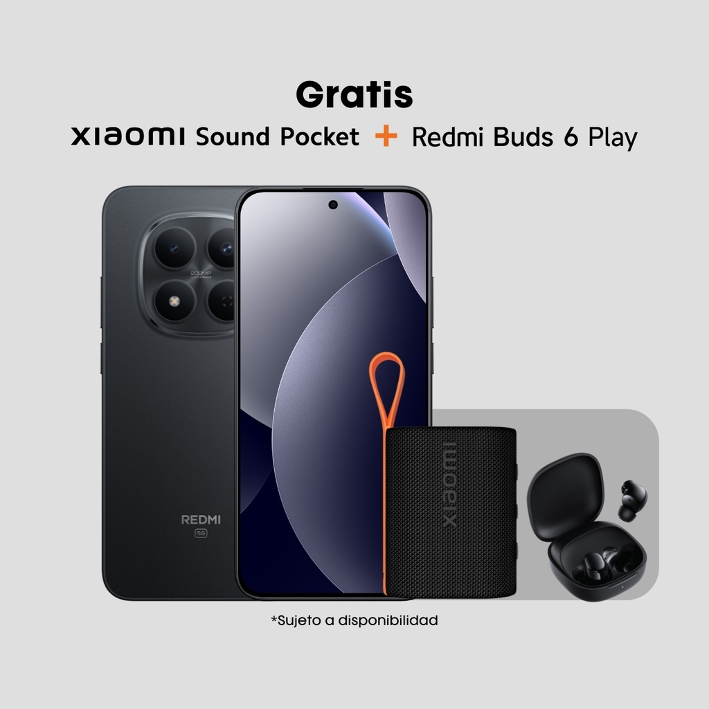 Combo Xiaomi Note 15 Pro 5G + Xiaomi Bocina Pocket + Redmi Buds 6